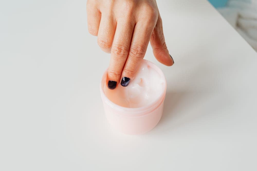 A jar of moisturizer